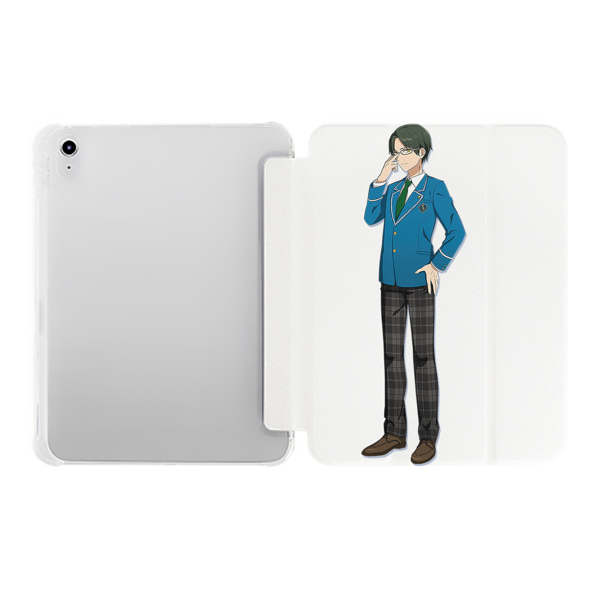 （画像用） あんさんぶるスターズ! Ensemble Stars IPad ケース ペン収納付き 三つ折りスタンド PUレザー×シリコン 対応機種9.5/10.5/10.9インチ